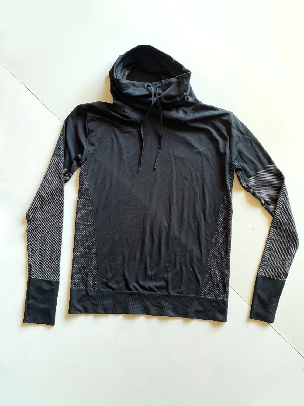 Nike Dri Fit Infinity Funnel Neck Long Sleeve Pullover Black Size M